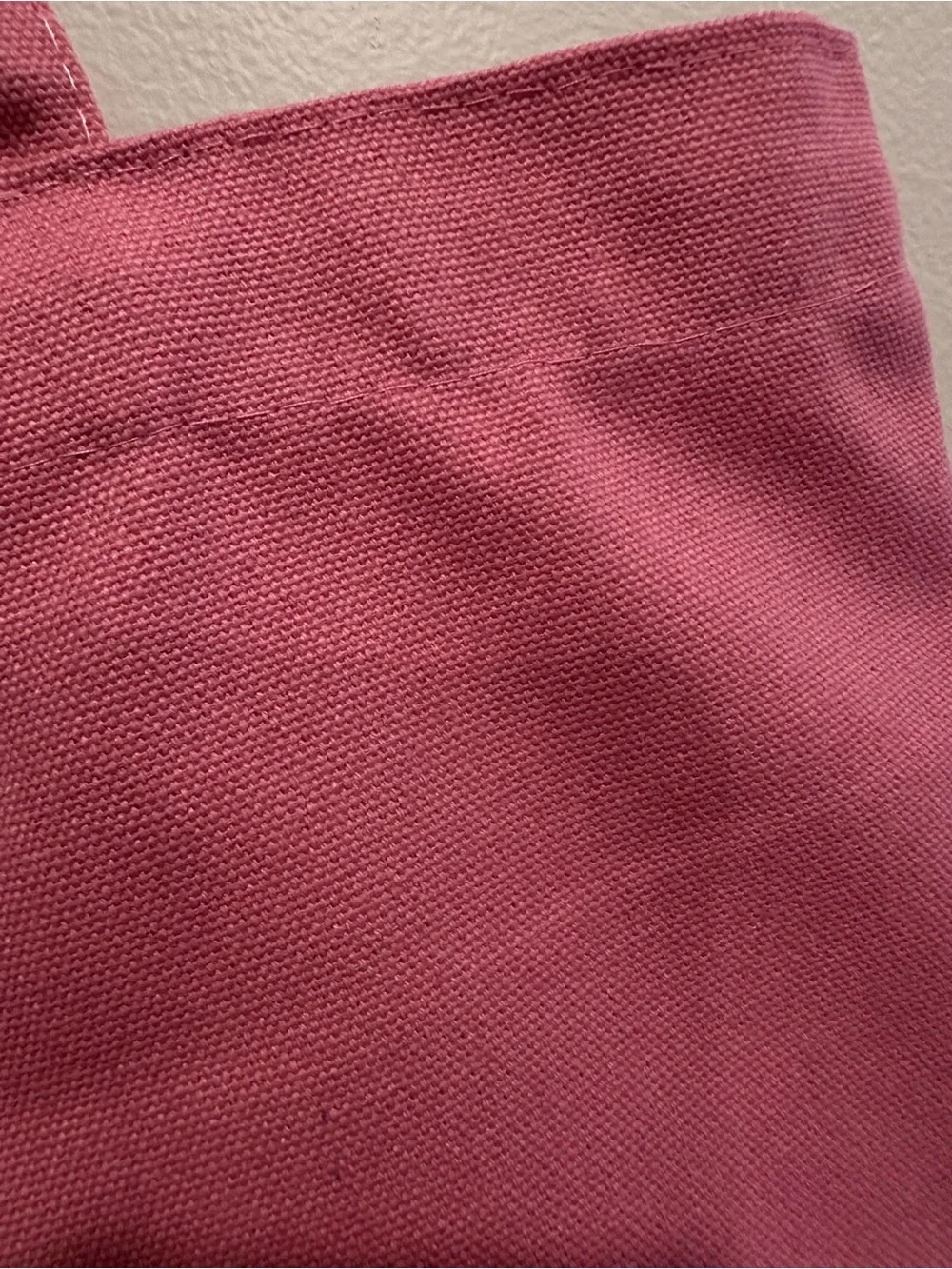 Valentino Pink Canvas Tote with V Logo